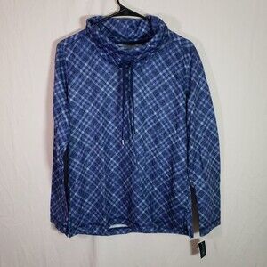 Karen Scott Sport Funnel Neck Top Intrepid Blue Small (AD)